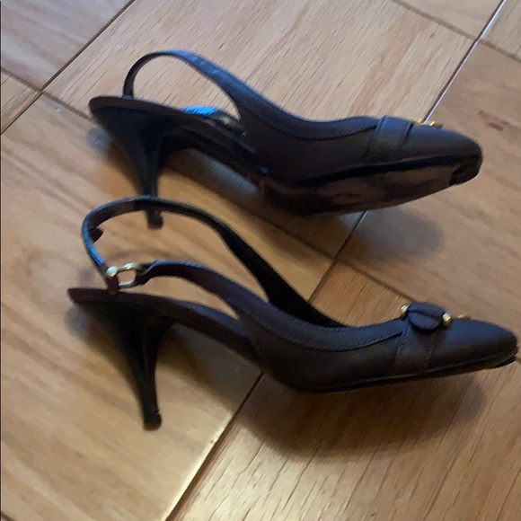 Authentic Burberry woman’s sling back heels - Picture 2 of 6